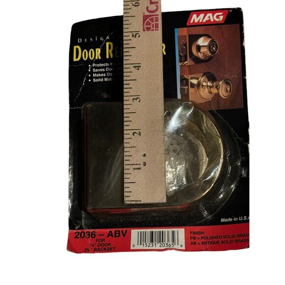 MAG Security Brass Door Reinforcer 2036-ABV Fits 1-3/4" Door 2 3/8 Backset New - Picture 6 of 7